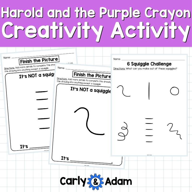 Harold and the Purple Crayon Creativity Challenges - Finish the Picture Activities