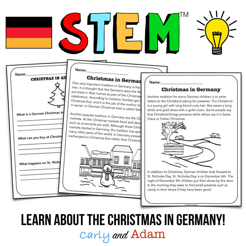 Germany Christmas and Holidays Around the World STEM Activity