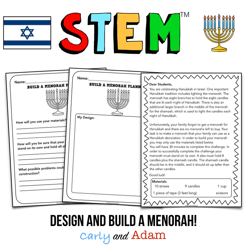 Winter Holidays Around the World STEM Activity: Israel Hanukkah (Chanukah)