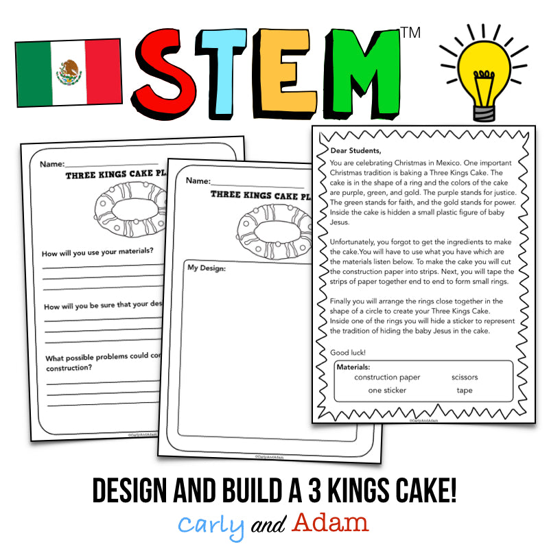 Christmas and Holidays Around the World Mexico Three Kings Day STEM Activity