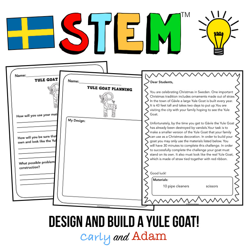 Sweden Christmas and Holidays Around the World St. Lucia's Day STEM Activity
