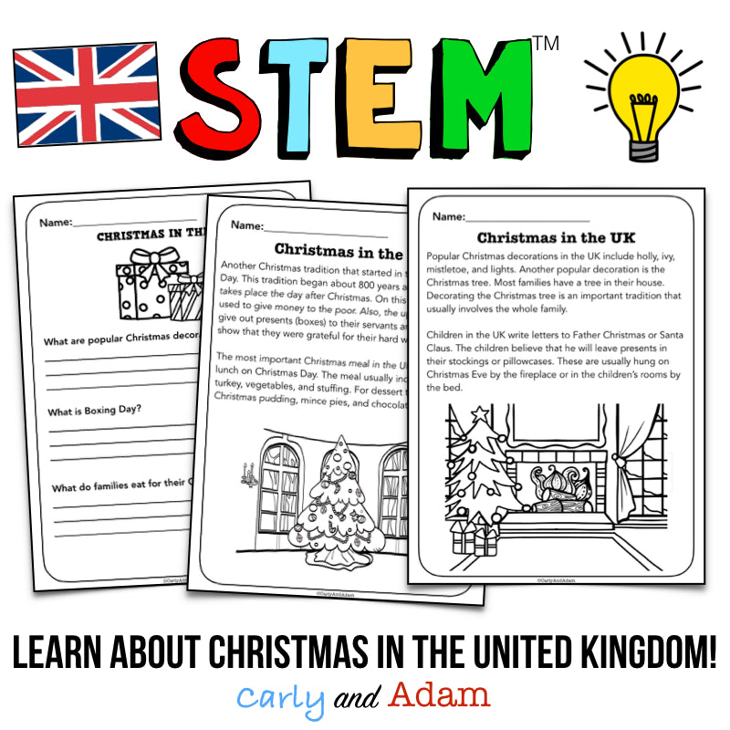 United Kingdom Christmas and Holidays Around the World Boxing Day STEM Activity