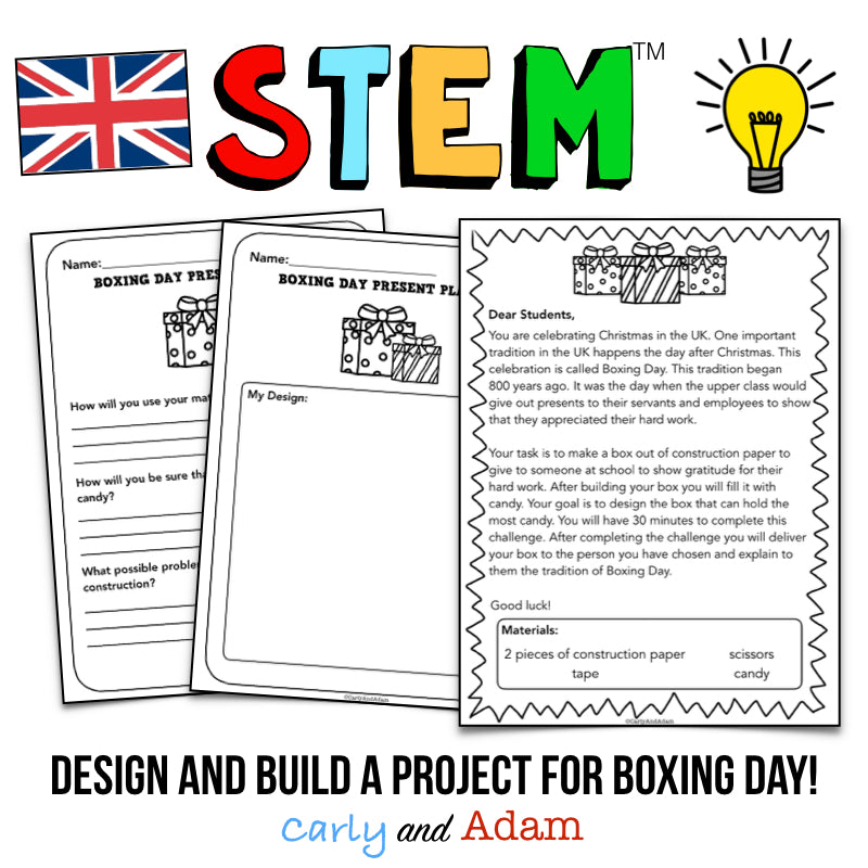 United Kingdom Christmas and Holidays Around the World Boxing Day STEM Activity