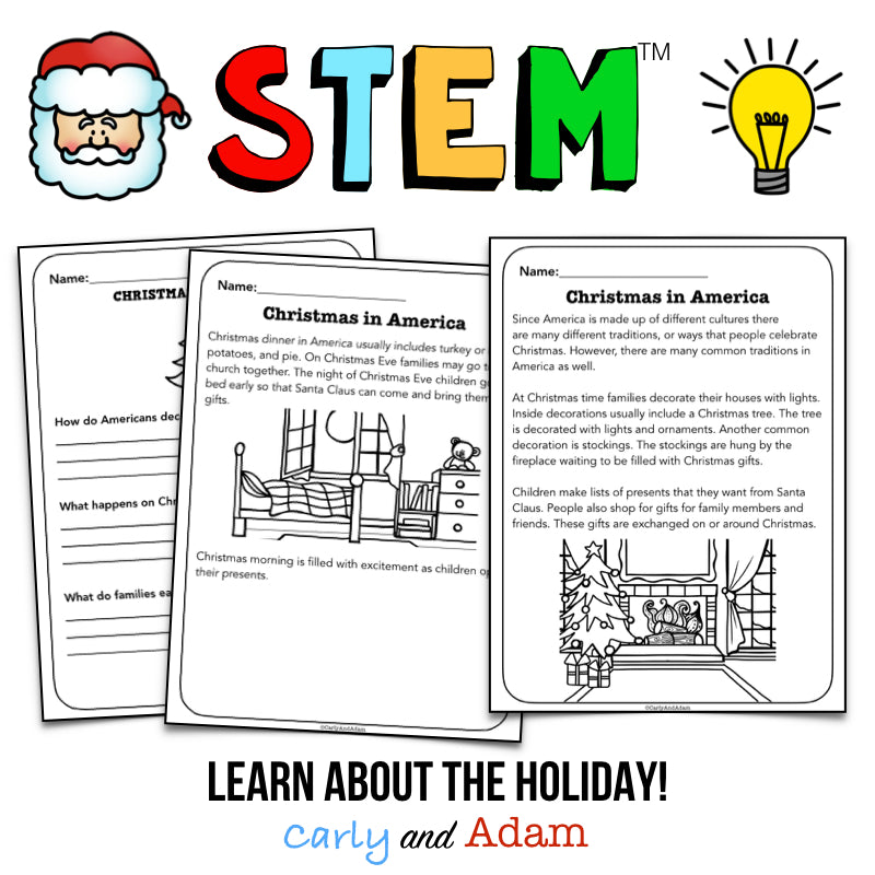 USA Holidays Around the World STEM Activity