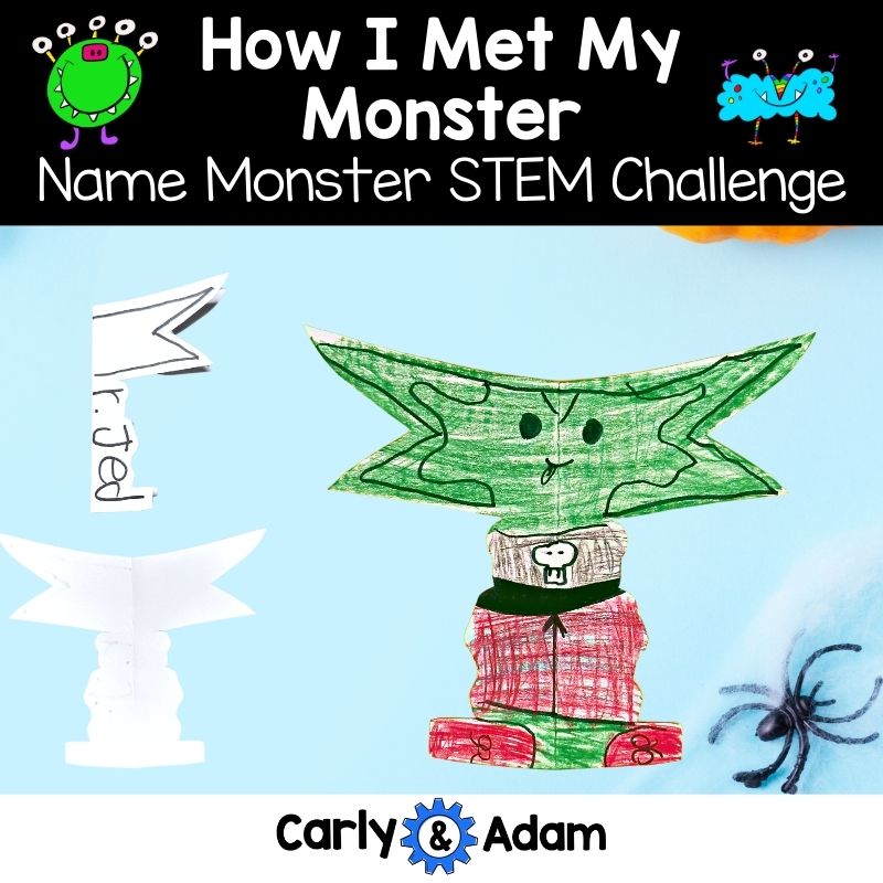 How I Met My Monster Halloween READ ALOUD STEM™ Activity - Name Monster