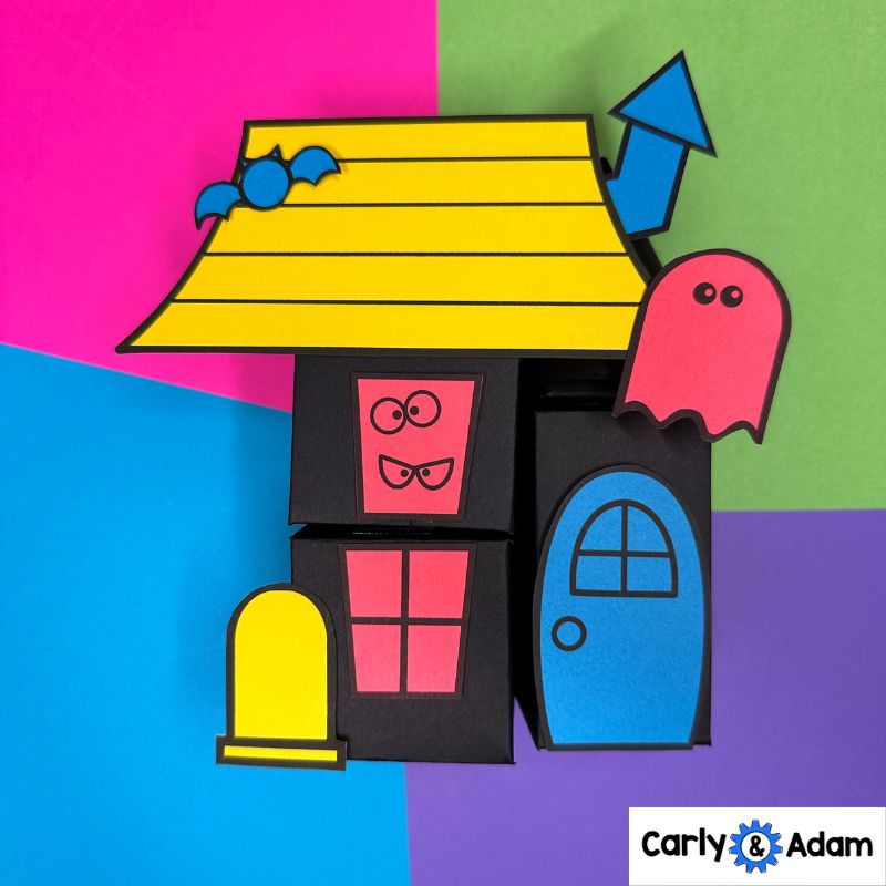 How to Build a Haunted House Halloween READ ALOUD STEM™ Activity - 3D Shapes