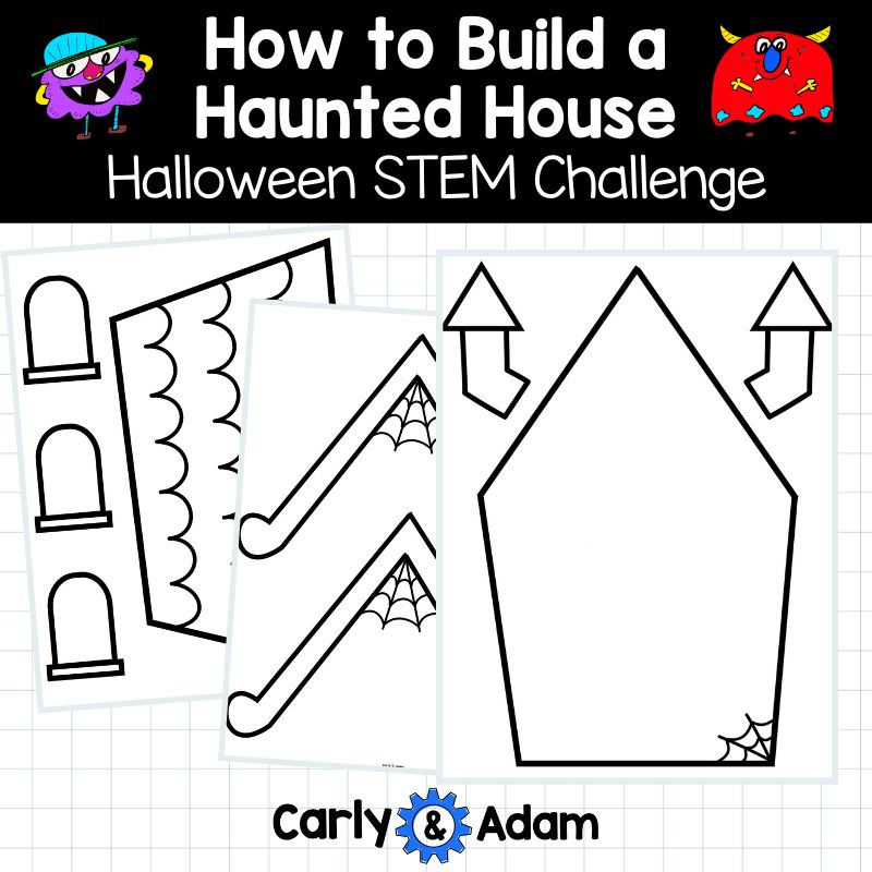 How to Build a Haunted House Halloween READ ALOUD STEM™ Activity - 3D Shapes
