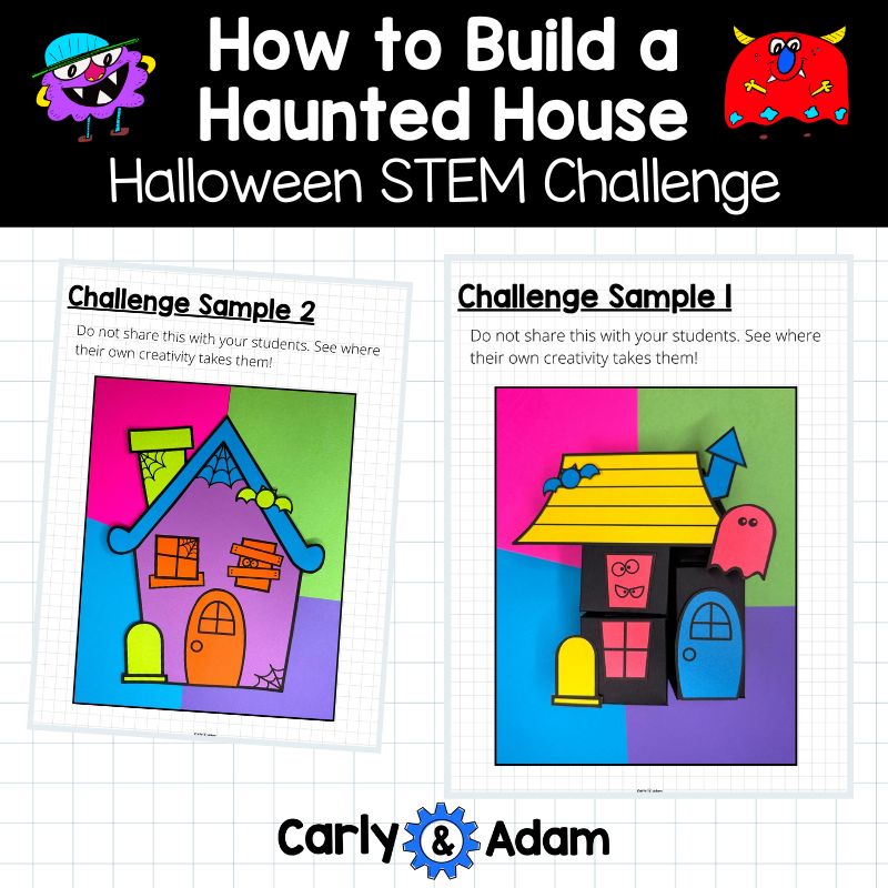 How to Build a Haunted House Halloween READ ALOUD STEM™ Activity - 3D Shapes