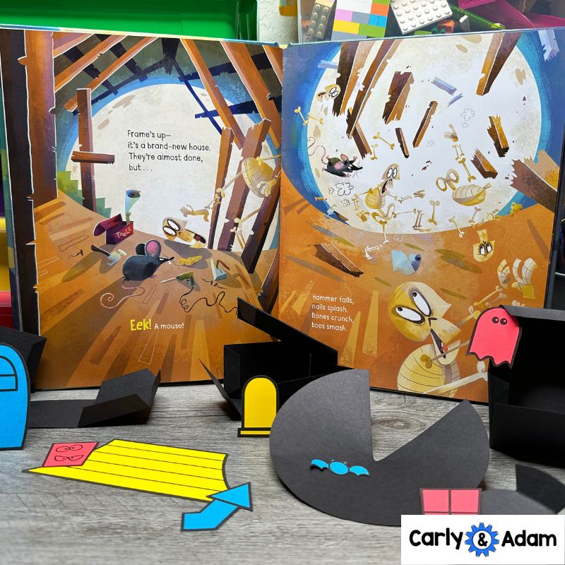 How to Build a Haunted House Halloween READ ALOUD STEM™ Activity - 3D Shapes