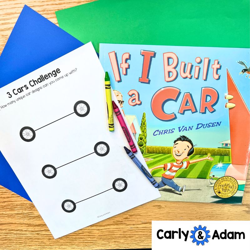 If I Built a Car Creativity Challenges, Finish the Picture Activities