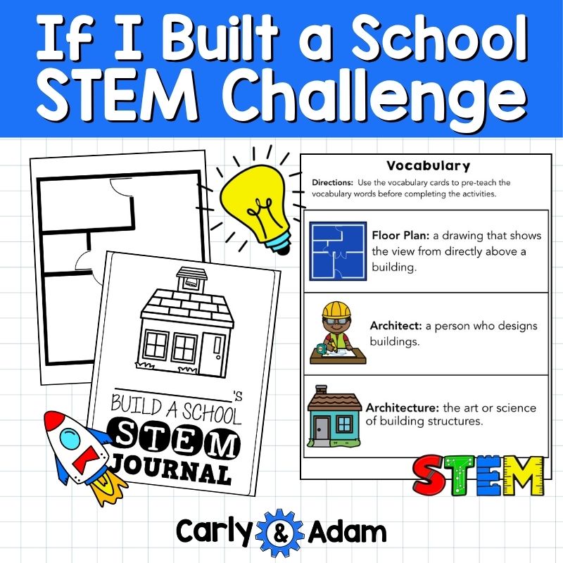 If I Built a School Activity Back to School READ ALOUD STEM Activity