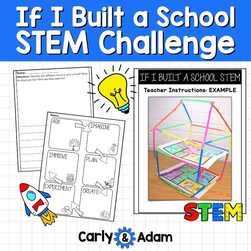 If I Built a School Activity Back to School READ ALOUD STEM Activity