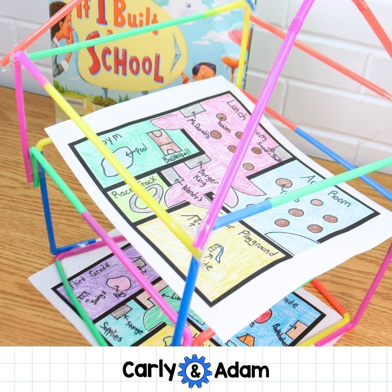 If I Built a School Activity Back to School READ ALOUD STEM Activity
