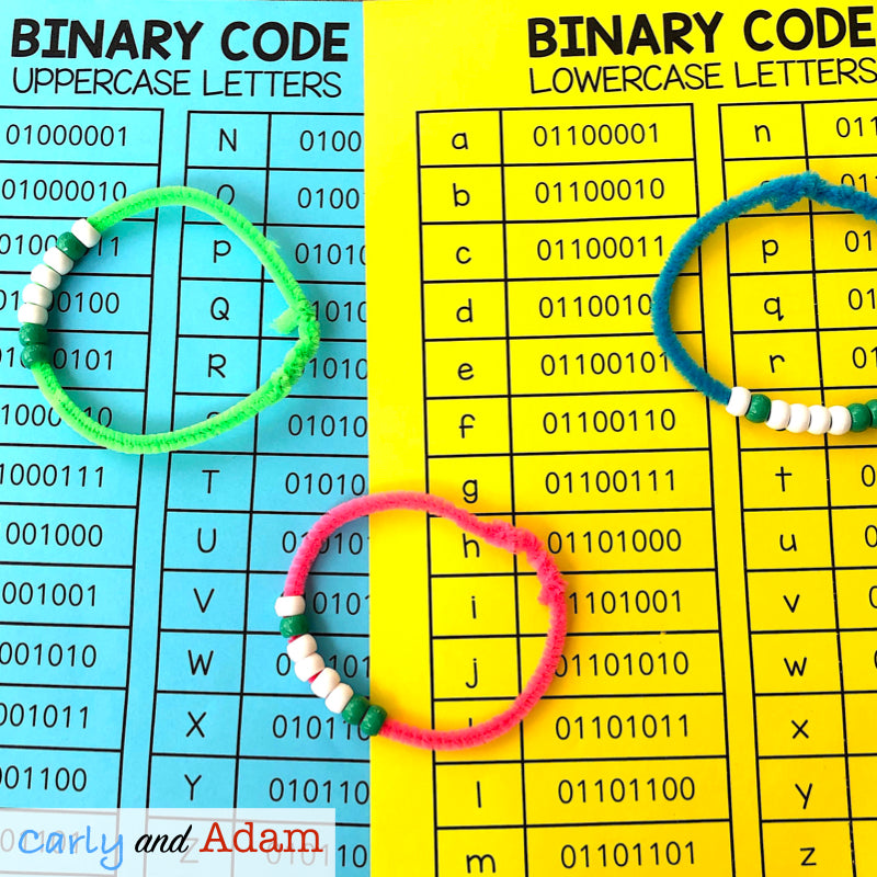 Intro to Unplugged Coding: Binary Coding Bracelets