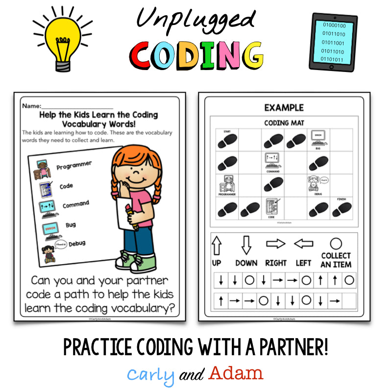 Intro to Unplugged Coding: Directional Coding