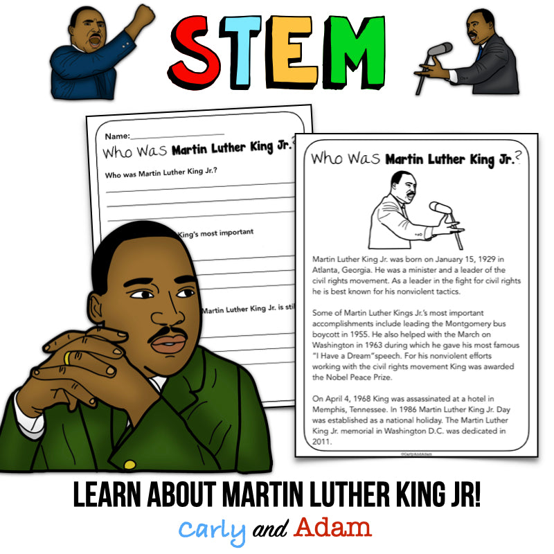 Martin Luther King Jr. Day STEM Activity with Writing Extension