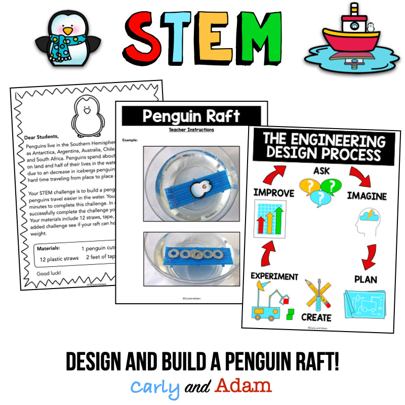 Build a Penguin Raft Winter STEM Activity