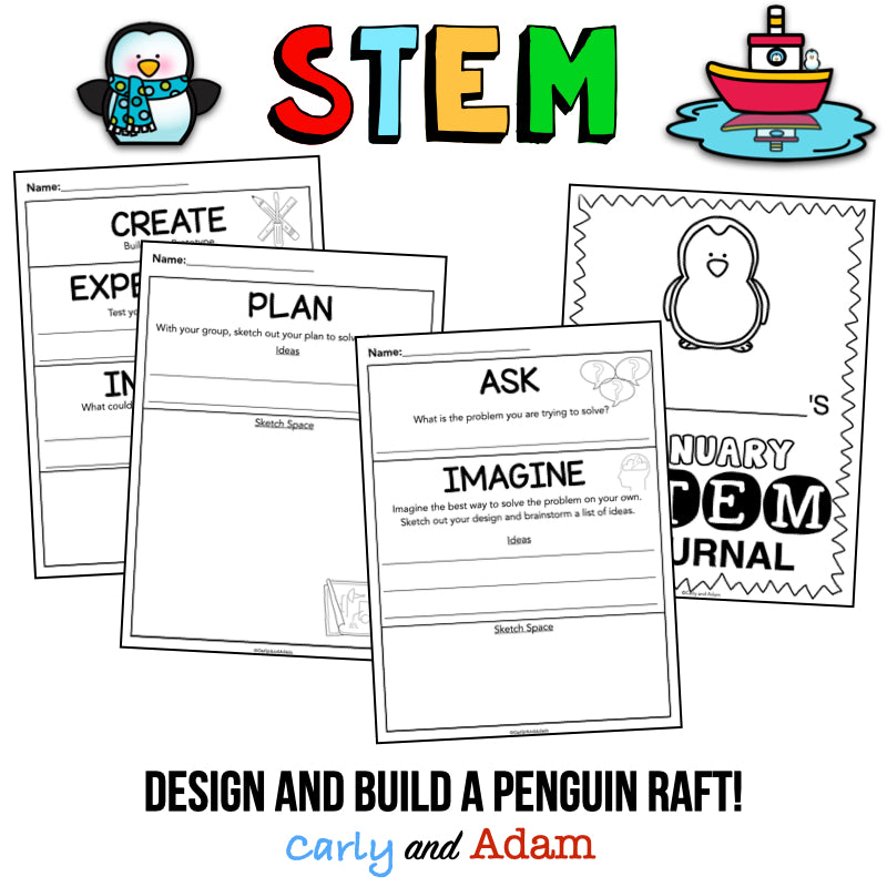 Build a Penguin Raft Winter STEM Activity