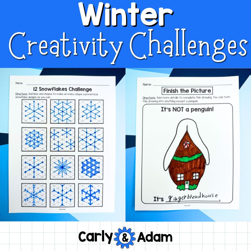 Snowflake Bentley Read Aloud Winter Creativity Activities STEM Morning Work, Brain Breaks, Sub Plans