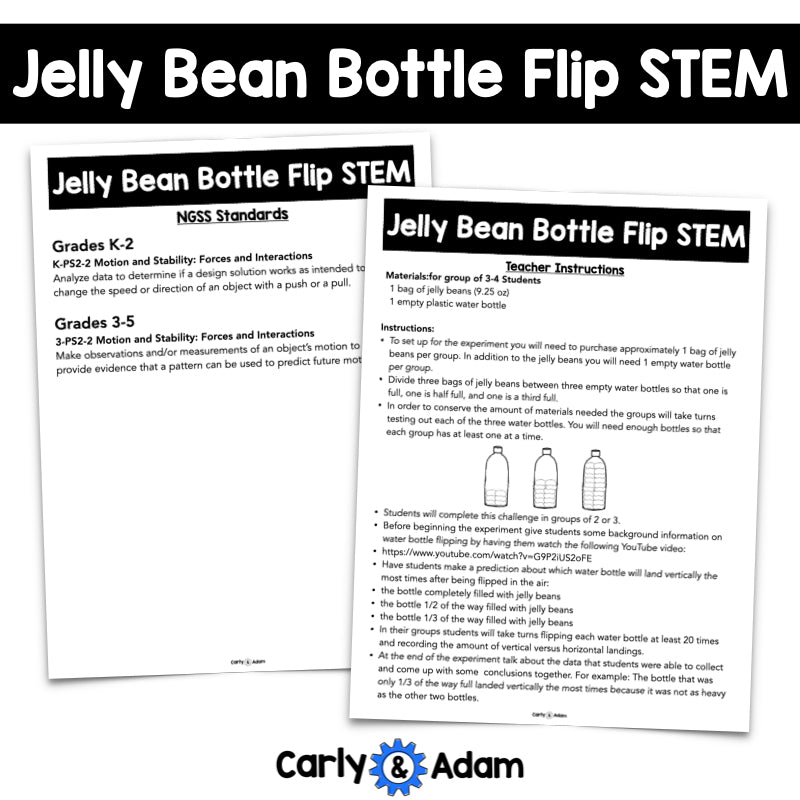 Jelly Bean Bottle Flipping STEM Activity