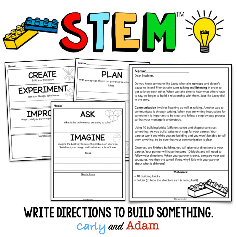 Lacey Walker Nonstop Talker Relationship Skills SEL STEM Activity