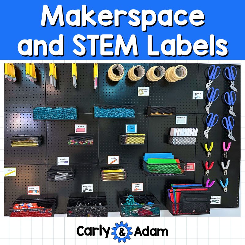 STEM and Makerspace Supply Labels 216 STEM Labels Plus Editable Canva Template