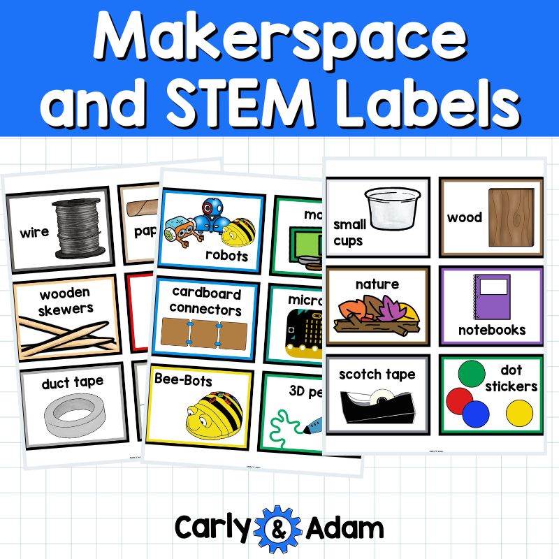 STEM and Makerspace Supply Labels 216 STEM Labels Plus Editable Canva Template