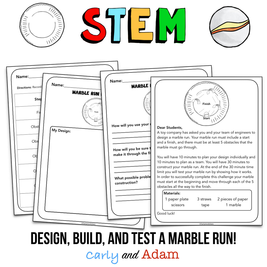 Paper Plate Marble Run STEM Activity