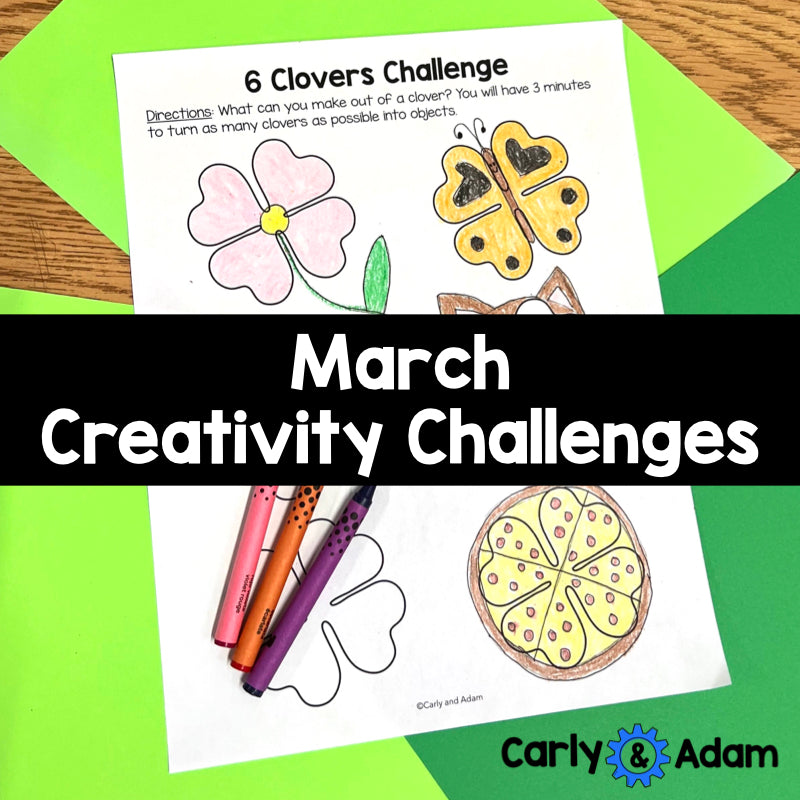 March Creativity Challenges - Finish the Picture Activities, Spring, St Patricks Day, Brain Breaks, Sub Plans, Morning Work