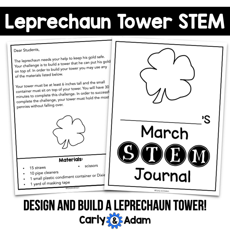 St. Patricks Day Leprechaun Tower STEM Challenge