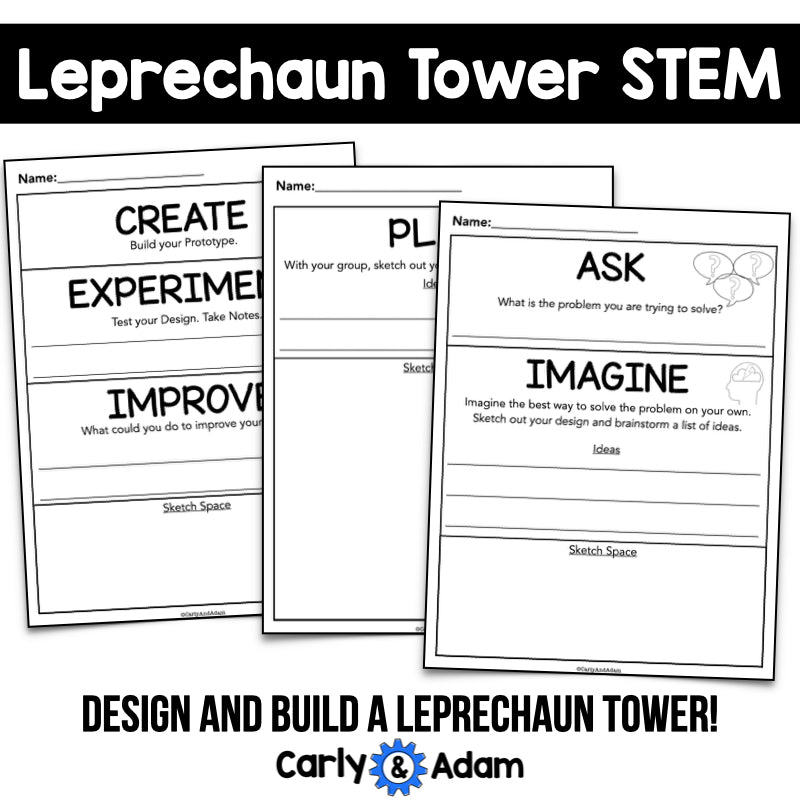 St. Patricks Day Leprechaun Tower STEM Challenge