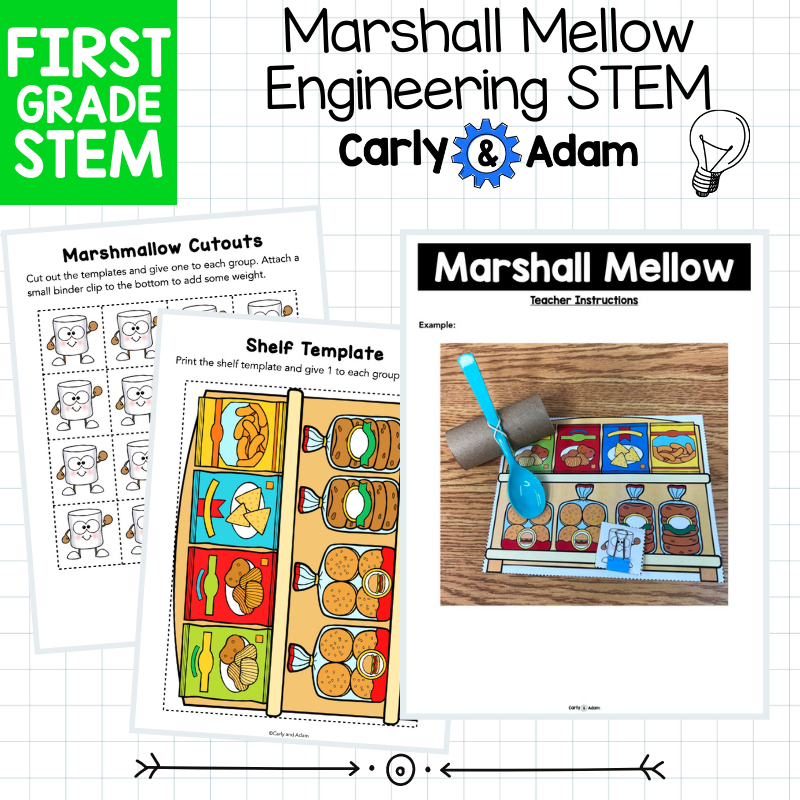 Marshall Mellow Marshmallow Catapult 1st Grade Engineering STEM Activity