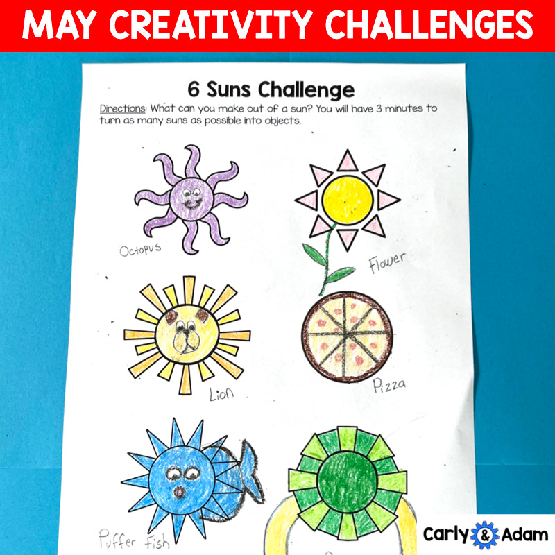 End of the Year Creativity Challenges Finish the Picture Activities, Finish the Drawing, Brain Breaks, Sub Plans, Morning Work