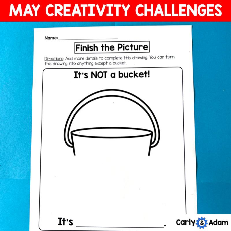End of the Year Creativity Challenges Finish the Picture Activities, Finish the Drawing, Brain Breaks, Sub Plans, Morning Work
