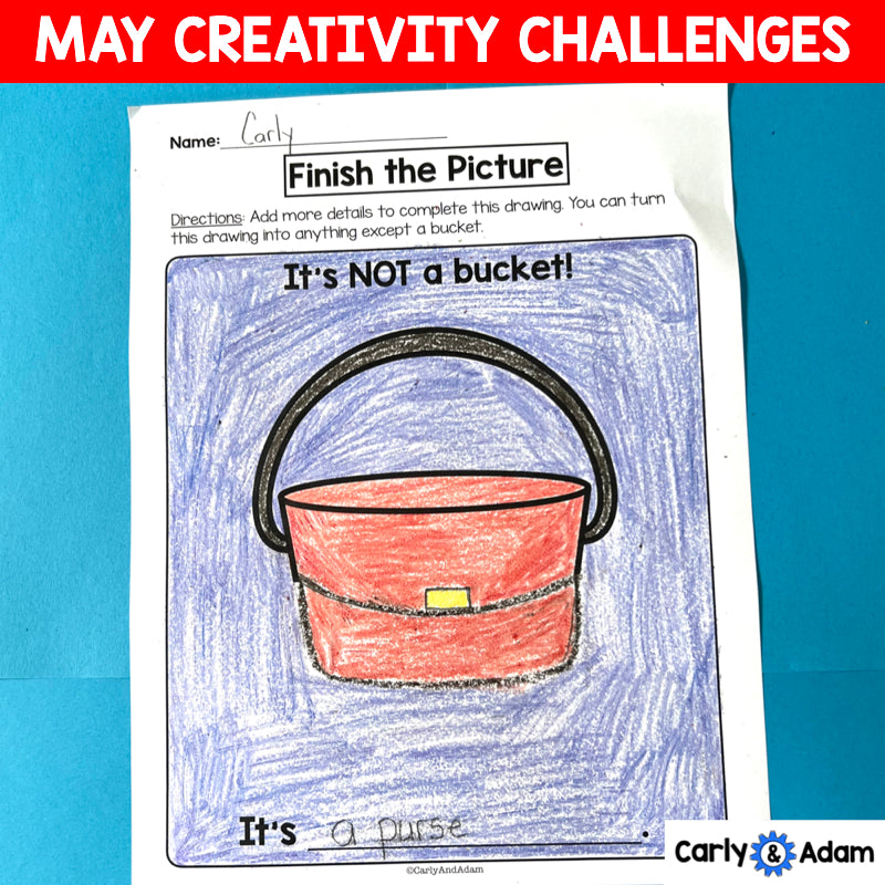 End of the Year Creativity Challenges Finish the Picture Activities, Finish the Drawing, Brain Breaks, Sub Plans, Morning Work