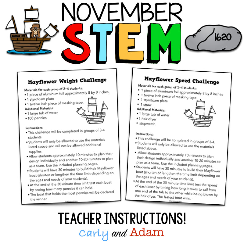 Mayflower Thanksgiving STEM Activities