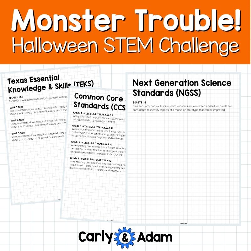Monster Trouble Halloween READ ALOUD STEM™ Activity - Monster Obstacle Course