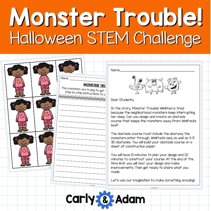 Monster Trouble Halloween READ ALOUD STEM™ Activity - Monster Obstacle Course