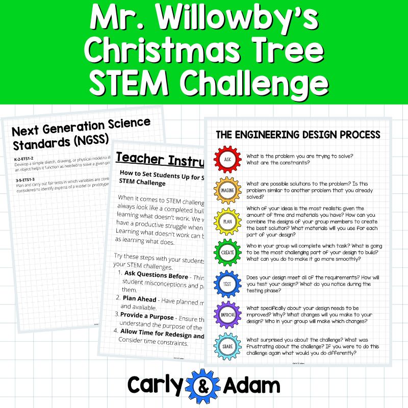 Mr. Willowby's Christmas Tree Christmas Ornament READ ALOUD STEM Activity