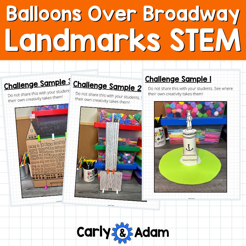 New York Landmarks Robot Thanksgiving Balloons Over Broadway READ ALOUD STEM Activity