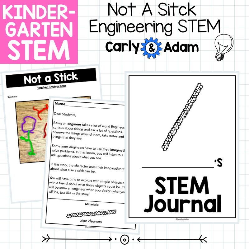 Not a Stick Read Aloud Kindergarten STEM Activity