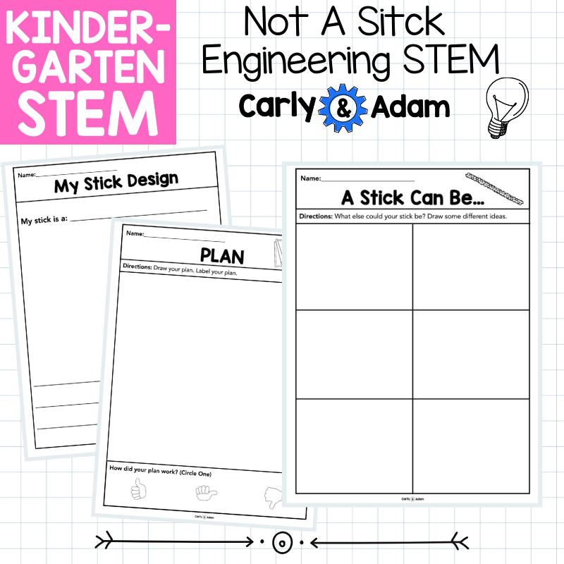 Not a Stick Read Aloud Kindergarten STEM Activity