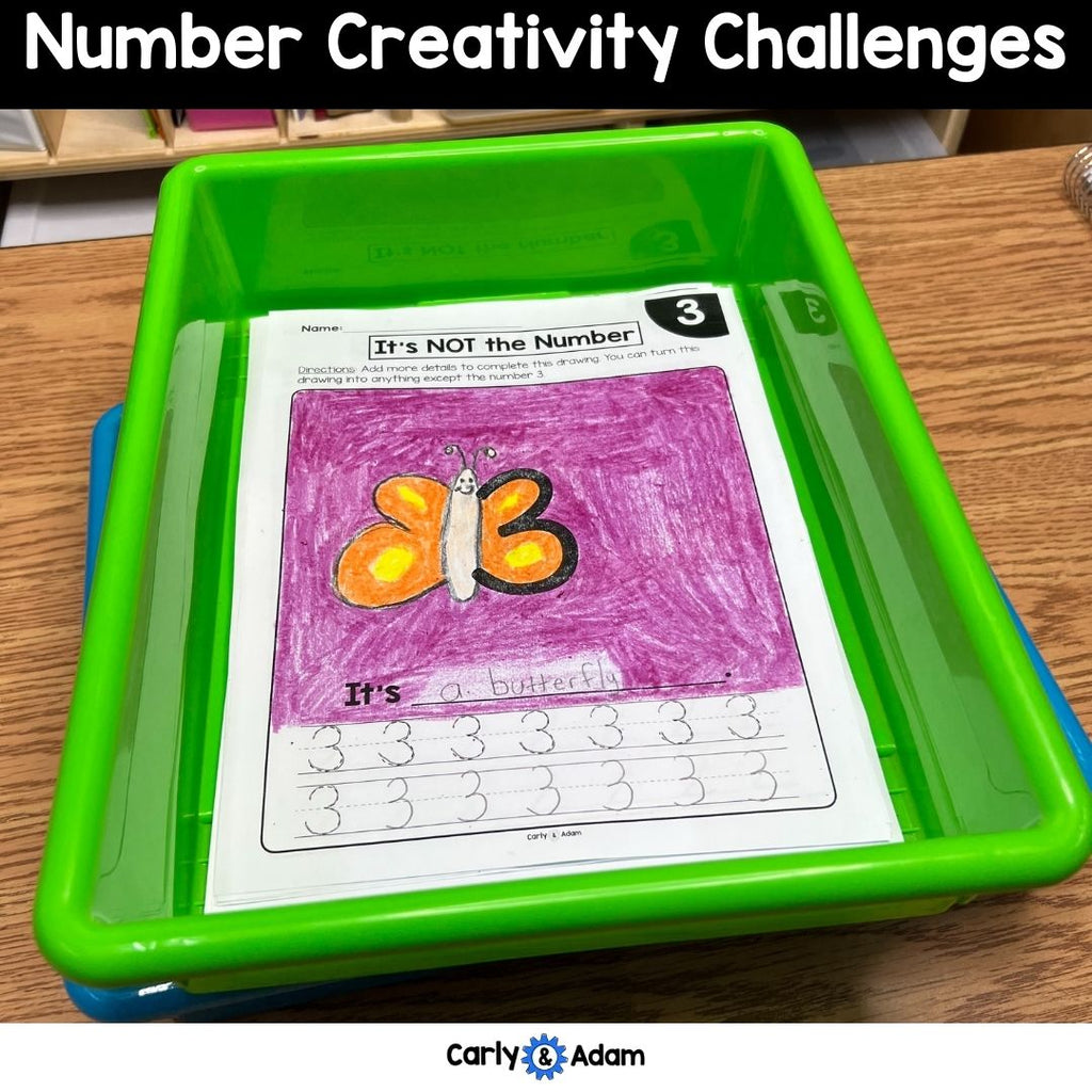 Number Creativity Challenges - Finish the Picture Activities, Sub Plans, Brain Breaks, Morning Work