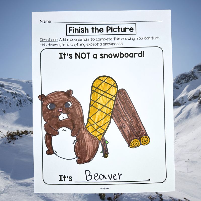 Winter Olympics Creativity Challenges, Finish the Picture, Activities Morning Work, Sub Plans, Brain Breaks