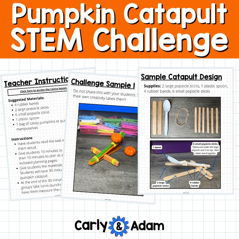 Pumpkin Catapult Halloween STEM Activity Pumpkin Chucking, Craft, The Legend of Sleepy Hollow