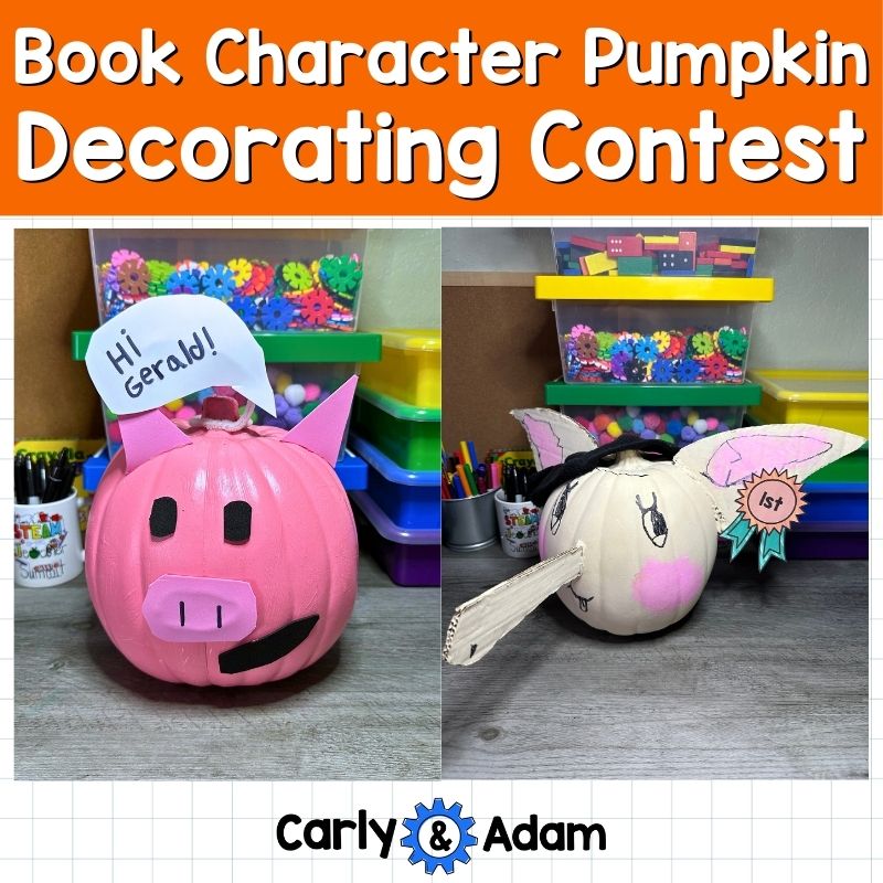 Book Character Pumpkin Decorating Contest Halloween Activity