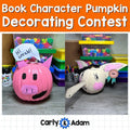 Book Character Pumpkin Decorating Contest Halloween Activity