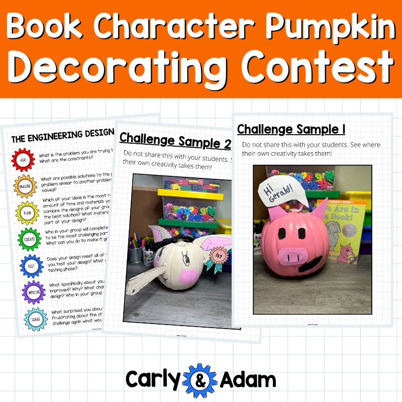 Book Character Pumpkin Decorating Contest Halloween Activity