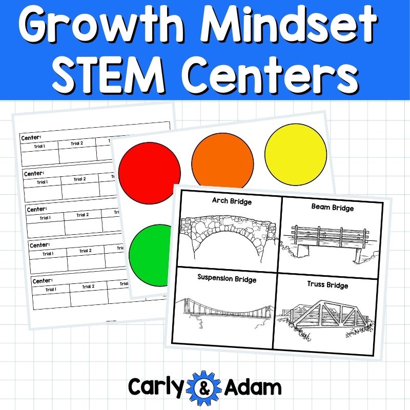 Growth Mindset STEM Centers Minute to Win It Activities