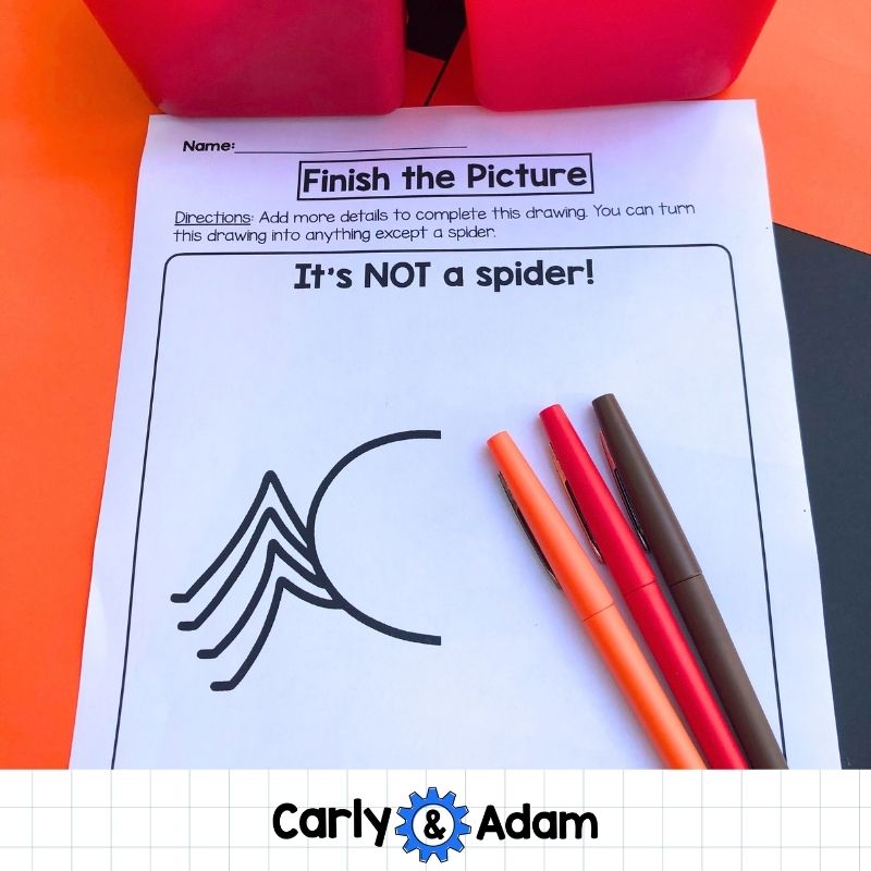 Halloween Creativity Activities Finish the Picture Drawing It's Not a Pumpkin